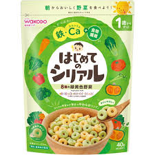 WAKODO VEGETABLES BABY CEREAL PUFF 40G 12M+（和光堂 1歲起嬰兒黃綠色蔬菜脆脆 40g