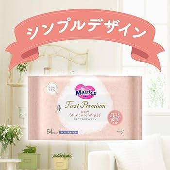 MERRIES First Premium Unscented Thick Baby Wipes Refill 54 Sheets × 2 Packs