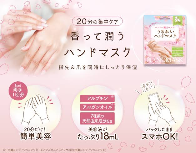LUCKY TRENDY Sakura Hand Mask 1 Pair