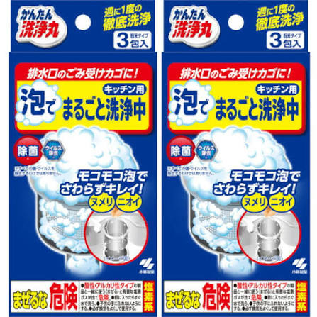 KOBAYASHI Kitchen Drain Strainer Foam Cleaner 3pcs