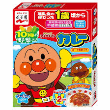 ANPANMAN BABY CURRY PORK AMAKUCHI 50GX2P（永谷园 面包超人咖喱猪肉酱拌饭料1岁起 50gX2袋入 ）