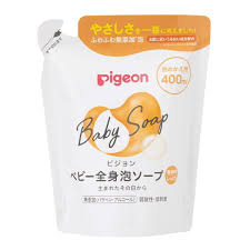 PIGEON Baby Body Foaming Shower Gel Refill Orange 400ML(PIGEON 贝亲宝宝全身泡沫沐浴露替换装 橙色400ml