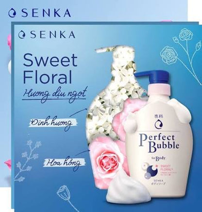 SENKA Perfect Bubble Body Wash Sweet Floral 500ml