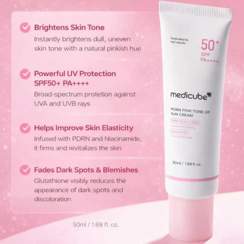 Medicube PDRN Pink Tone Up Sun Cream SPF50+ PA++++ 50ml