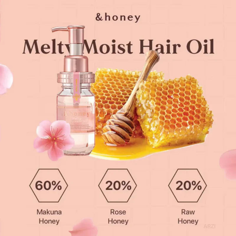 &honey Melty Moist Repair Hair Oil 3.0 Shower Rose Honey 100ml