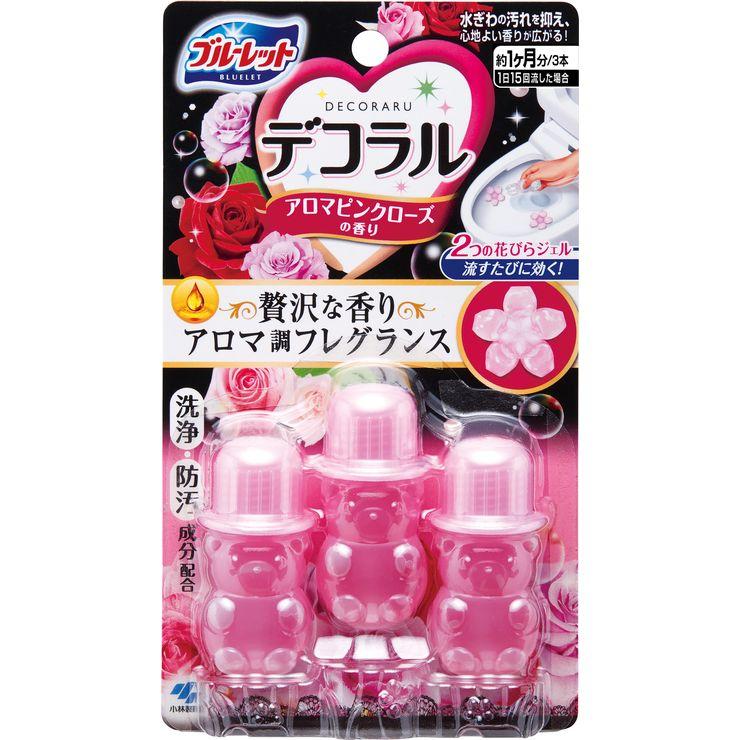 Kobayashi Pharmaceutical Toilet Gel Flowers 3 pieces (rose scent)