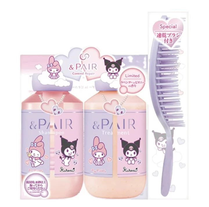&Honey Sanrio Collaboration Shampoo & Treatment Set – My Melody & Kuromi (with Comb)