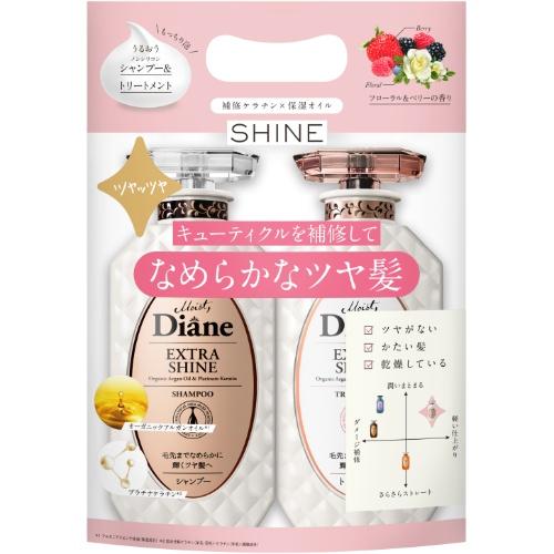 DIANE EXTRA MOIST & SHINE HAIR PACK 450ML  (DIANE洗护套装 粉色 亮泽丰盈)