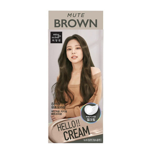 MISE EN SCENE HELLO CREAM HAIR DYE 8MB MUTE BROWN（爱茉莉染发剂 8MB哑光棕