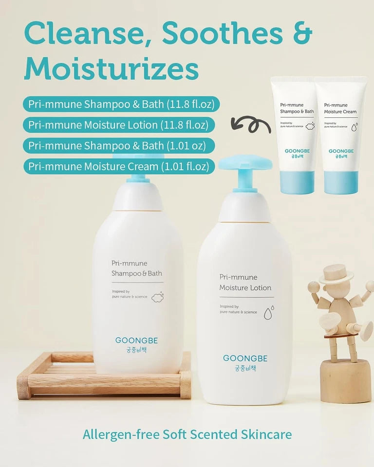 GOONGBE Baby & Kids Gentle Bath and Skincare Gift Set 6pcs