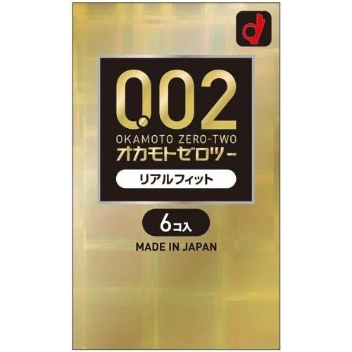 OKAMOTO 002EX REAL FIT CONDOM 6PCS（冈本002避孕套 黄金装超贴合 6枚入