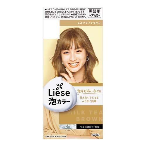 KAO LIESE BUBBLE HAIR COLOR MILK TEA BROWN LAW5（花王泡沫染发剂 咖啡奶茶棕 LAW5 ）