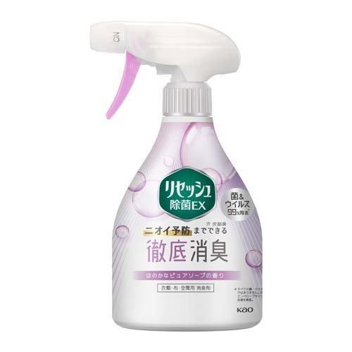 KAO RISESSHU DEODORANT POWER SPRAY SOAP 360ML（花王衣物EX除菌消臭喷雾 清新皂香 (大衣 羊毛衣适用) 370ml ）