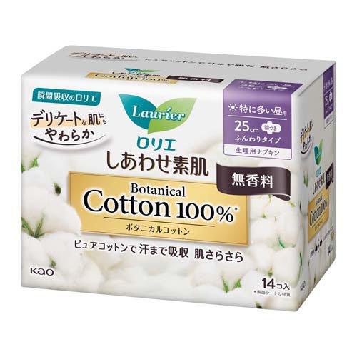 KAO Laurier Pure Cotton Day Pads 25cm 14pcs