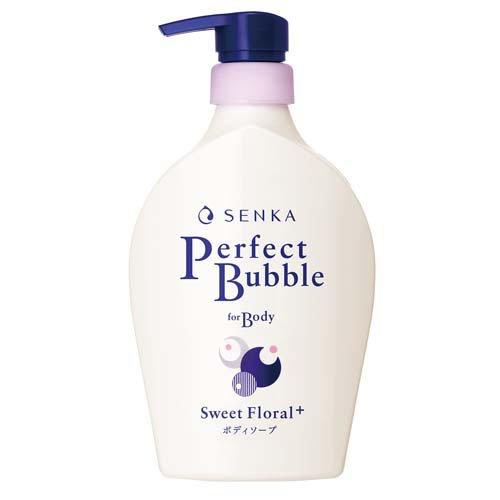 SENKA PERFECT BUBBLE FOR BODY SWEET FLORAL 500ML（资生堂专科沐浴露白花香型）