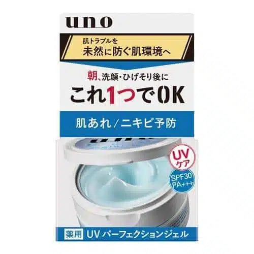 Shiseido UNO Men’s 5-in-1 Moisturizing & Sunscreen Gel Cream (Blue) – 80 g