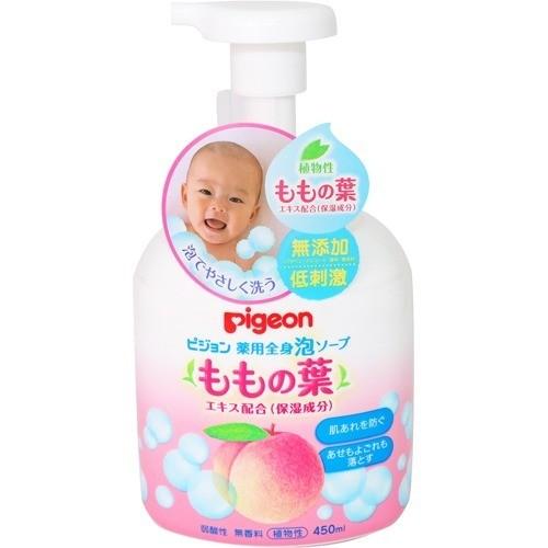 Pigeon Medicated Peach Leaf Foaming Baby Soap (450 ml)
