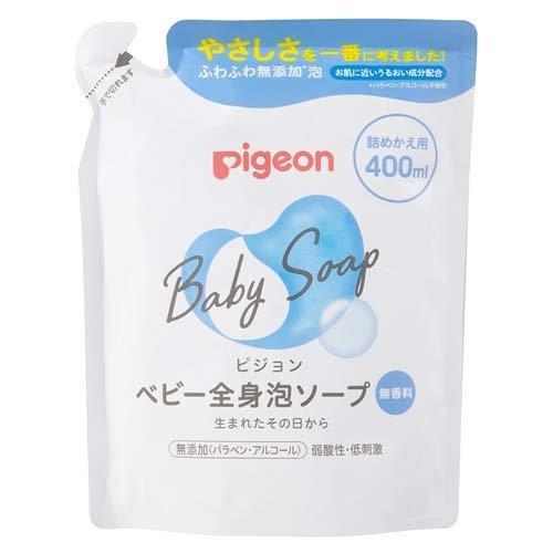 PIGEON Baby Body Foam Shower Gel Refill Blue 400ML