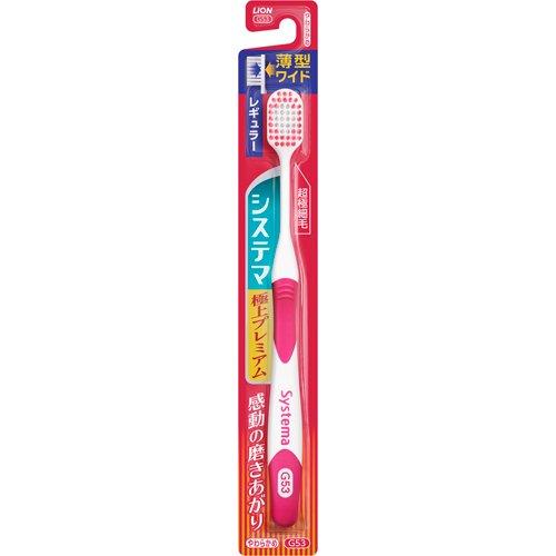 LION TOOTH BRUSH PREMIUM REGULAR SOFT RED 1PK（狮王极细毛牙刷红色G53