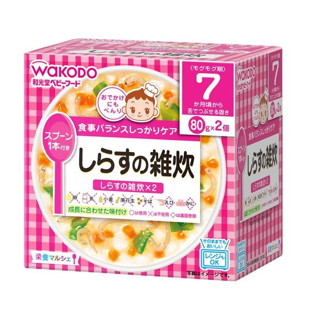 WAKODO RICE PORRIDGE WITH ANCHOVY 7M+ 80G X 2