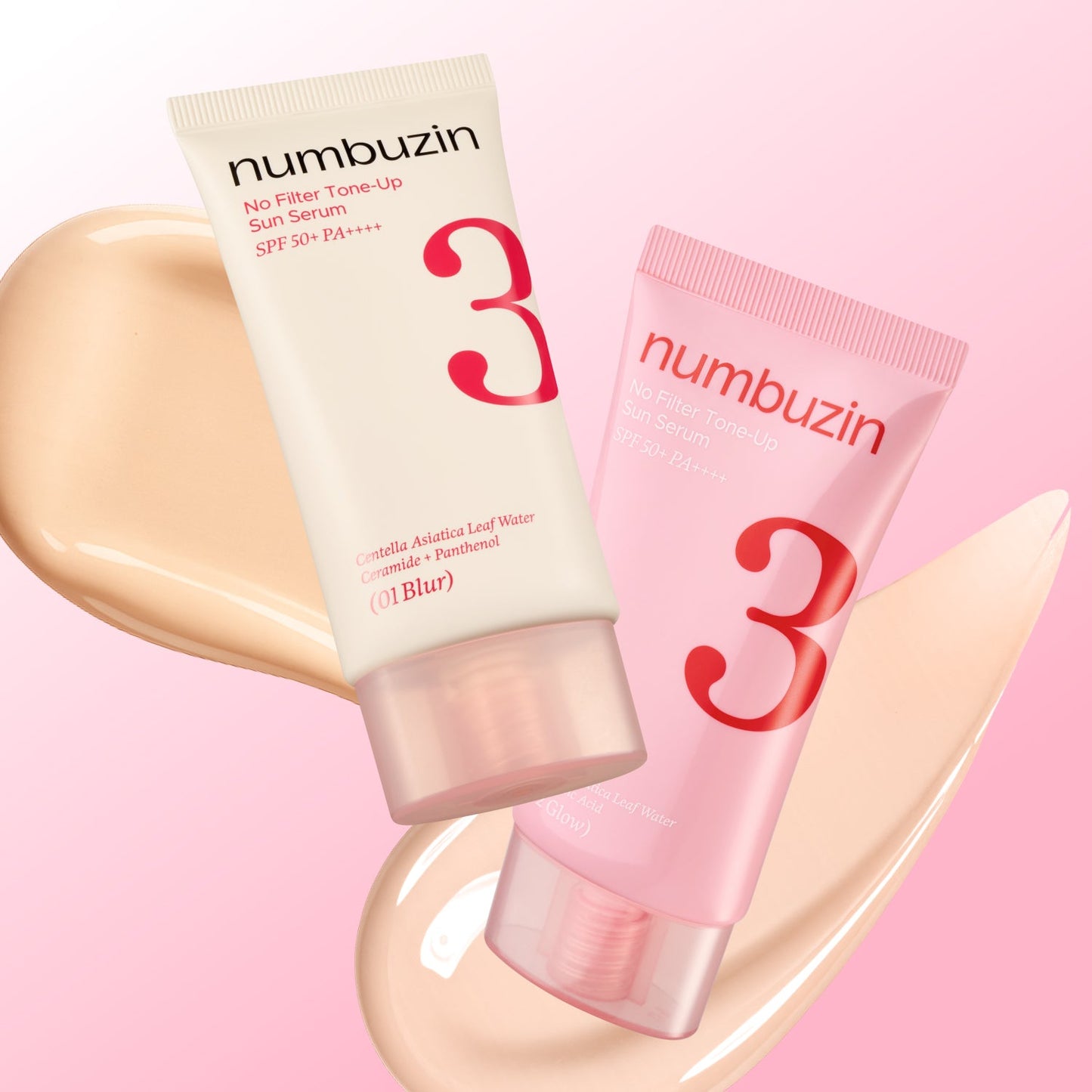 Numbuzin - No.3 No Filter Tone-Up Sun Serum 01 Blur SPF50+ PA++++ 50ml