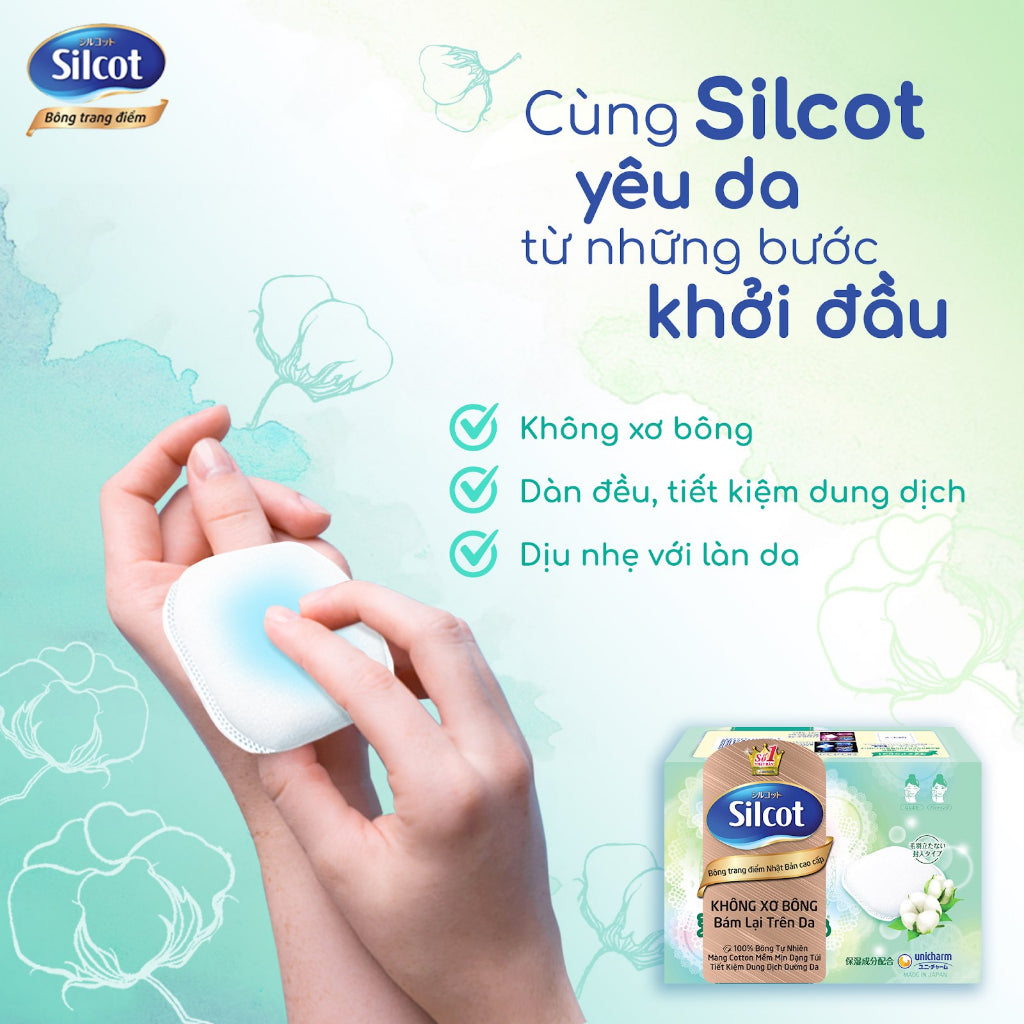 SILCOT Sponge Touch Moisturizing Cotton Pads 82pcs