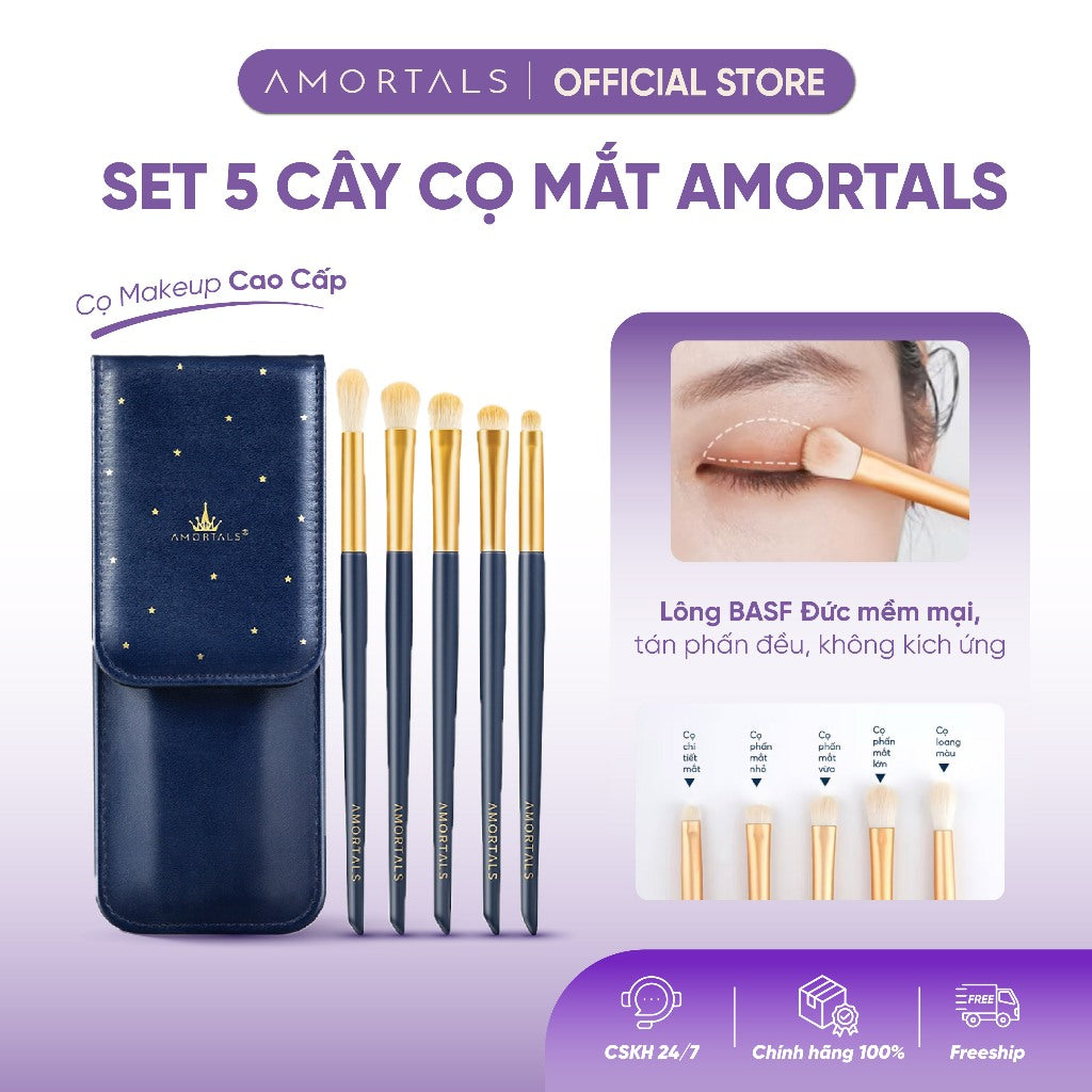 AMORTALS Eye Makeup Brush Set 5pcs