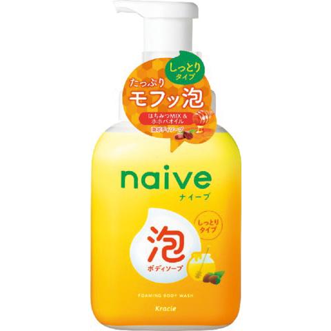 KRACIE NAIVE FOAMING BODY WASH HONEY 500ML