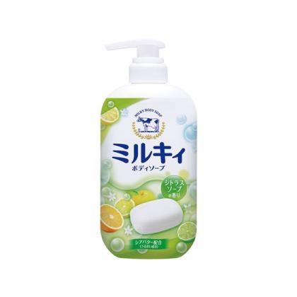 COW MILKY BODY SOAP CITRUS SOAP SCENT PUMP 550ML(COW 牛乳石碱沐浴露柑橘柚子香)