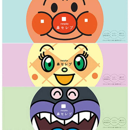 NEPIA Anpanman Hana Celeb Moisturising Facial Tissue 3 Boxes