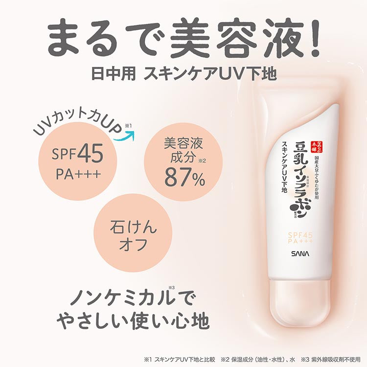SANA Nameraka Honpo Moist UV Base Clear Beige 50g