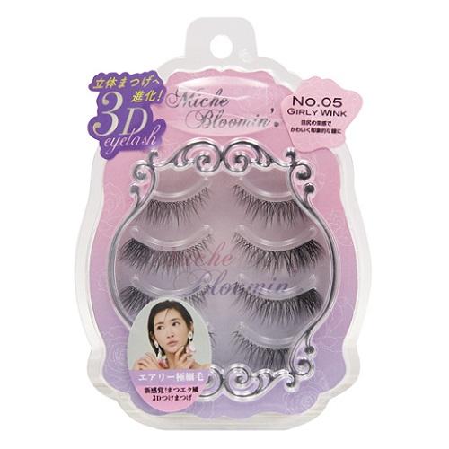 MICHE BLOOMIN’ FALSE EYELASHES RENEWAL 3D EYELASH 05 GIRL WINK 4PCS(纱荣子假睫毛 05 GIRLY WINK眨眼少女)