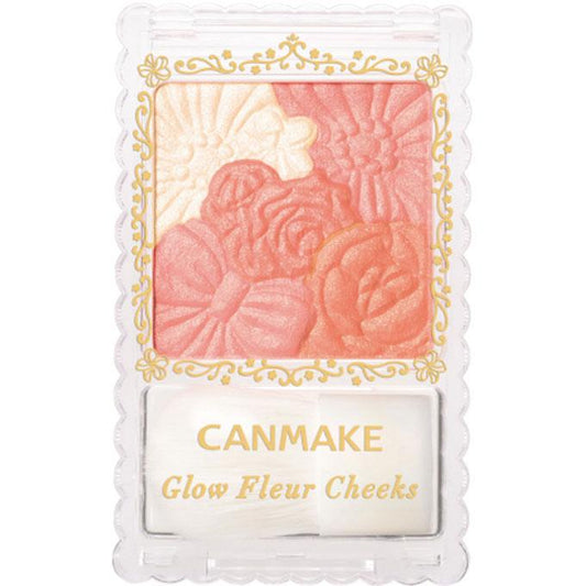 Canmake Glow Fleur Cheeks 03 Fairy Orange Fleur（CANMAKE 井田花瓣雕刻五色腮红 03橙色芙蓉